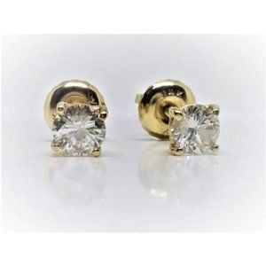 Genuine Diamond Stud Earrings (.40ctw)